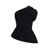 Black Merino Wool Top